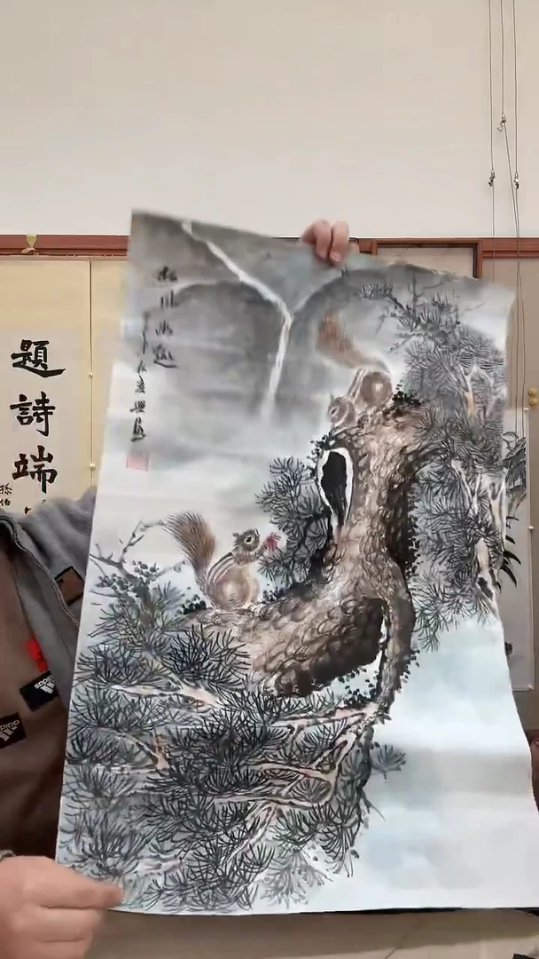 书法j何老师国画作品一件