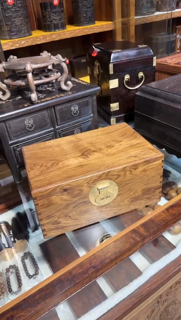 【闪购商品】木木艺30黄花梨花纹翻盖箱498.88888