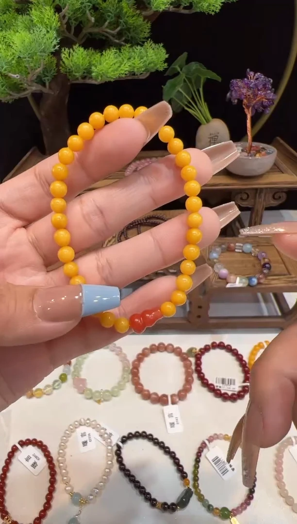 【闪购商品】未镶嵌琥珀手链手饰@@