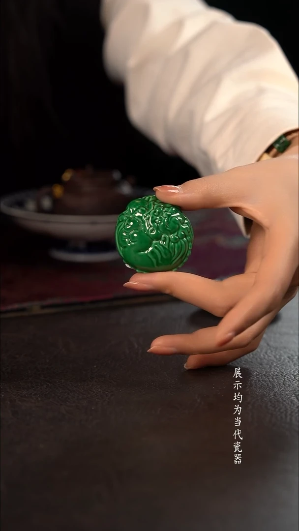 轩泥塘帝青绿貔貅小玉玺