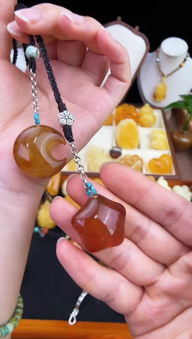 琥珀未镶嵌珠宝奇石柒月