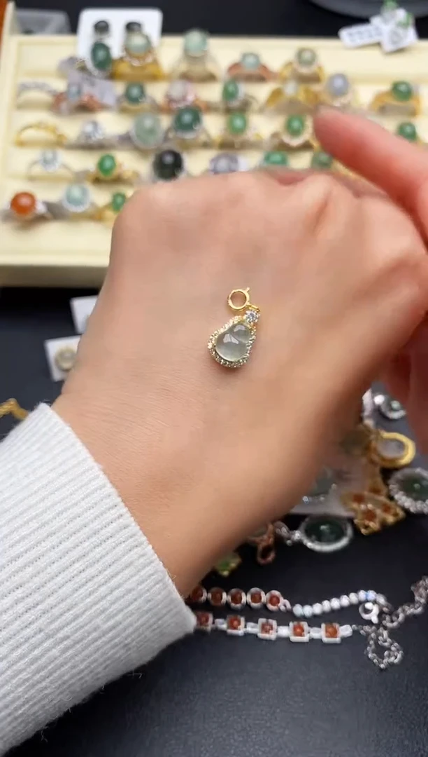 【闪购商品】翡翠戒指银S925镶嵌333333333+9