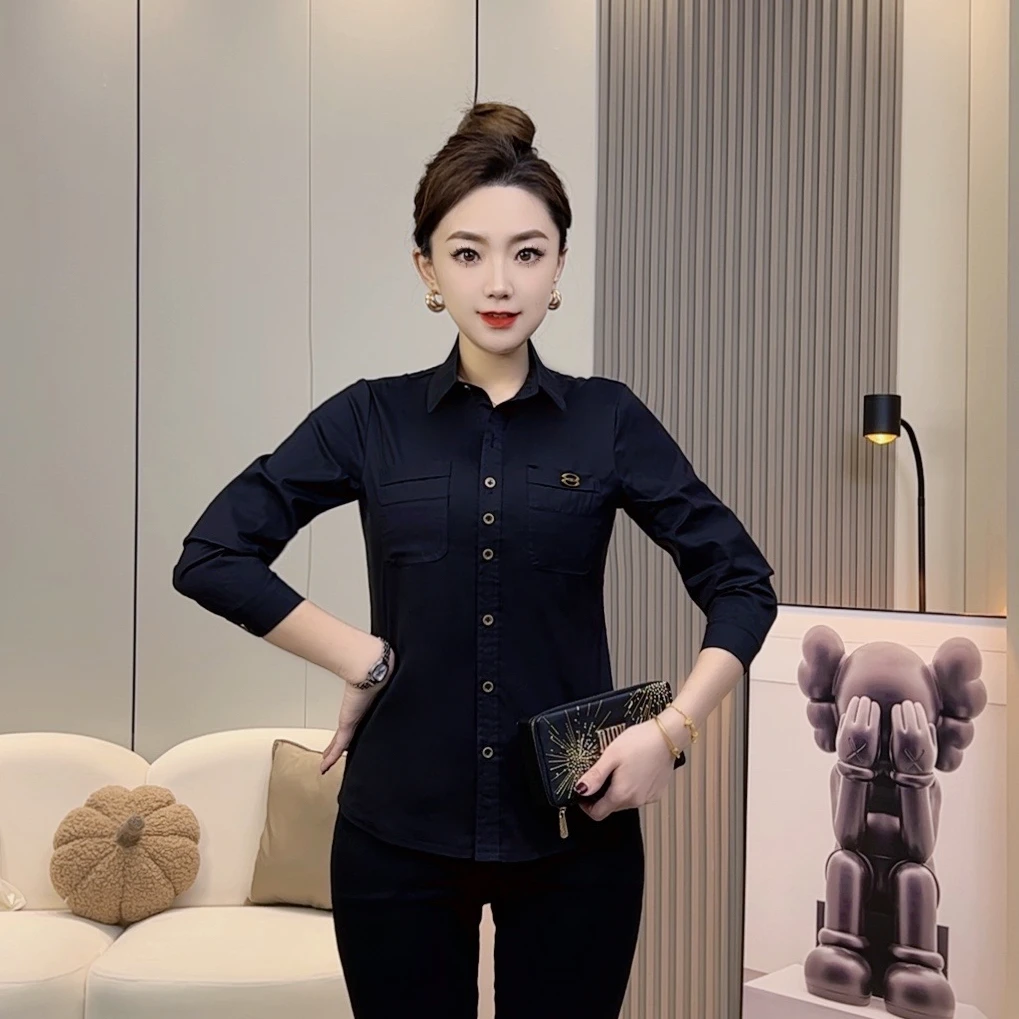 新款【单款】春季韩版气质显瘦长袖女衬衫时尚K5208