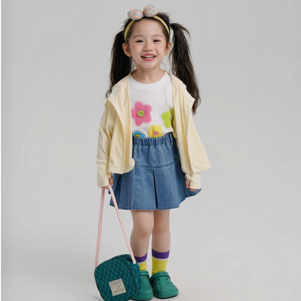 女童百分棉短袖T恤甜美可爱百搭透气舒适儿童小童