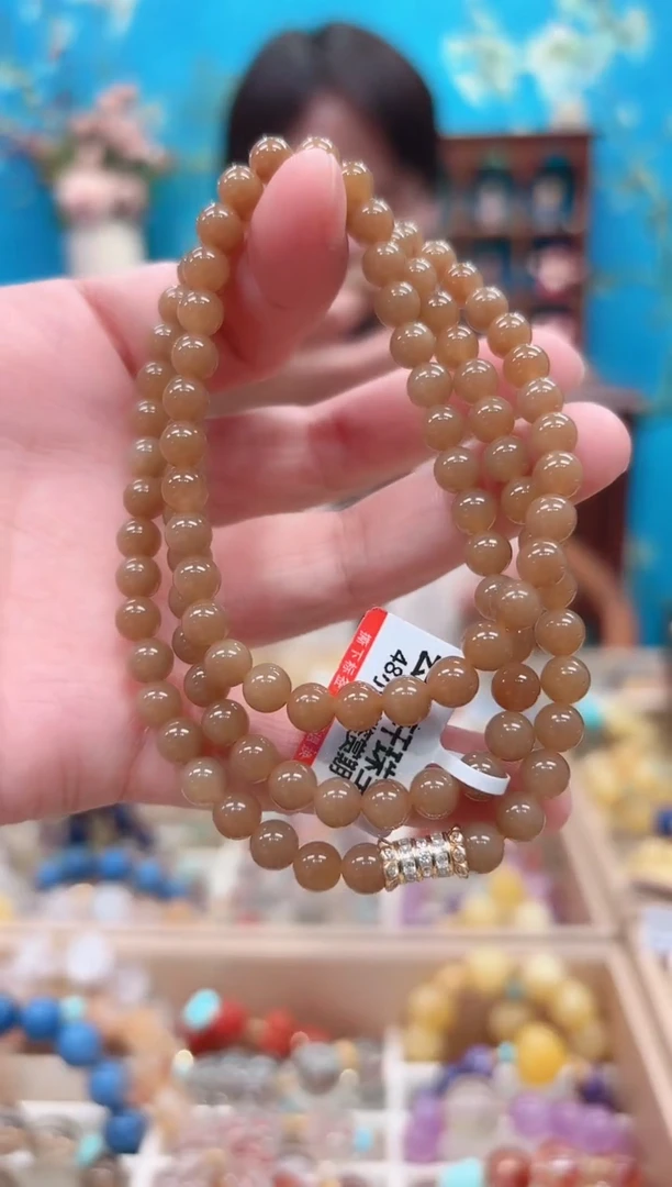 颈饰银S925镶嵌和田玉设计款珠串