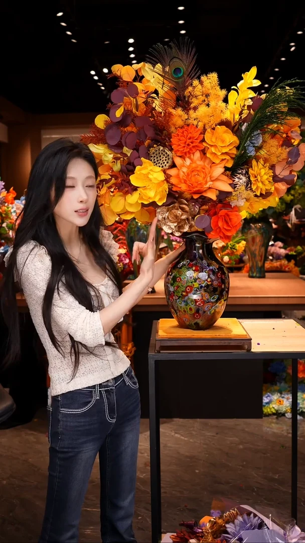 琉璃瓶手工花器花束空运包邮送货上门-以图片为准