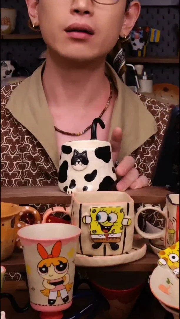 杯子景德镇可爱设计师款陶瓷