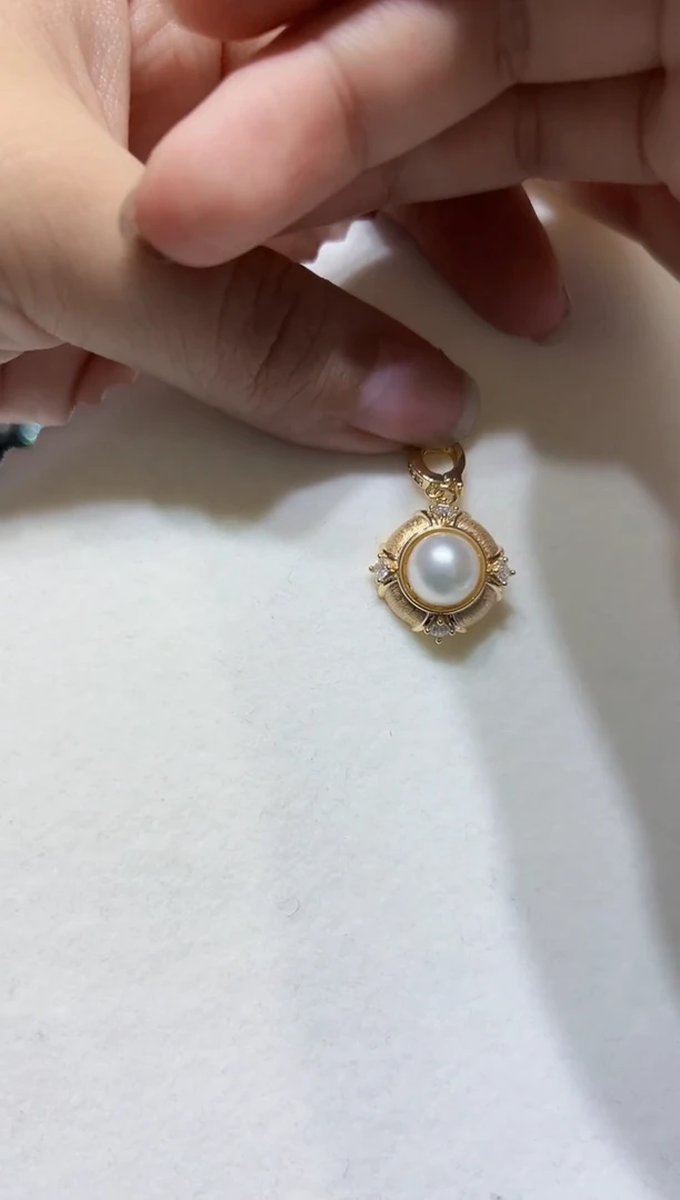 银S925镶嵌吊坠海水珍珠61