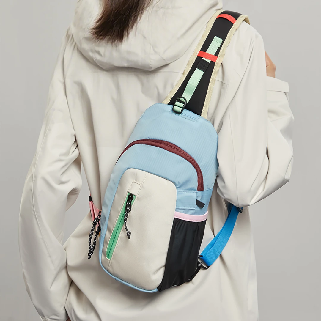 休闲运动斜挎包2025新款男女户外徒步登山单肩背包胸包骑行包女士