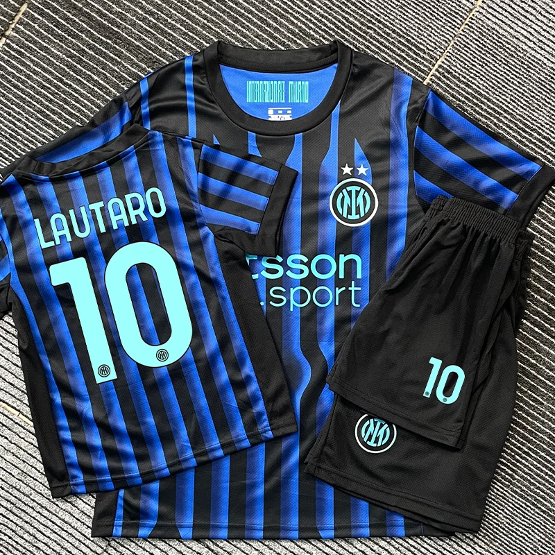 25-26赛季国米10号劳塔罗主客场足球服速干透气【高品质刺绣队徽】