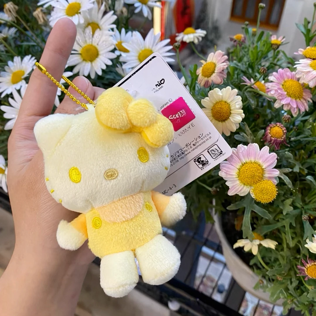 【东京限定】Hello Kitty 小鸡黄炭黑Kitty钥匙扣玩偶