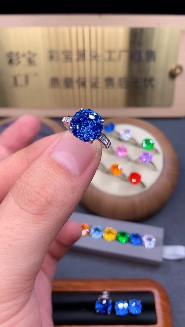 托帕石戒指银S925镶嵌6252