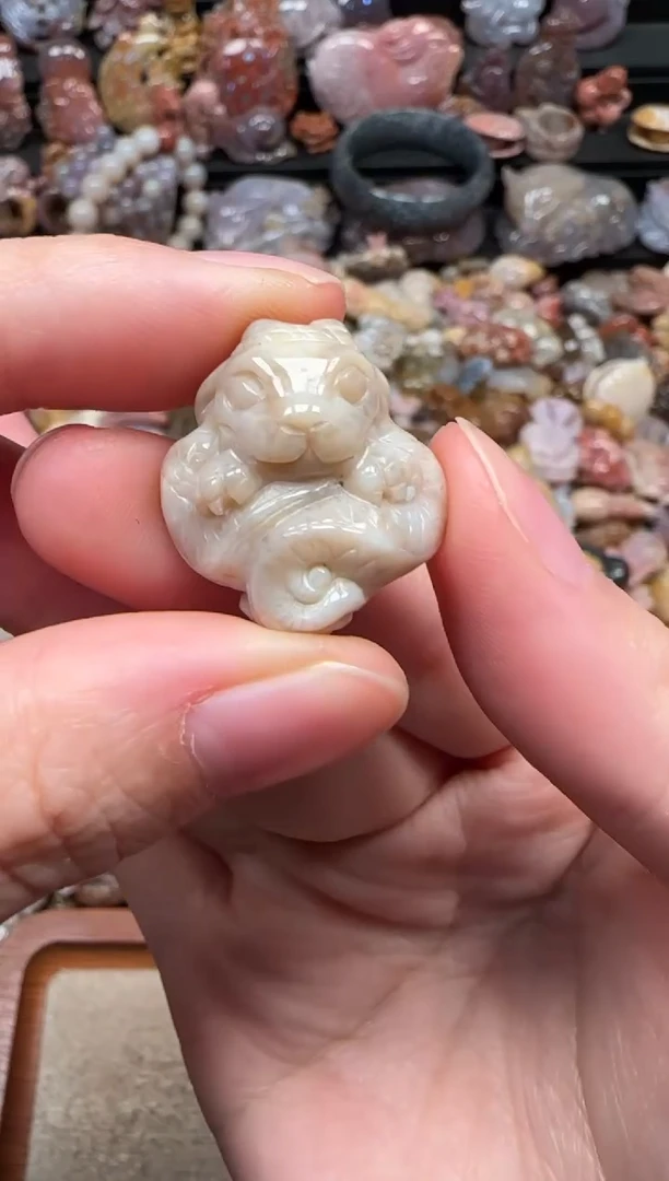 颈饰未镶嵌硅化珊瑚（珊瑚玉）676