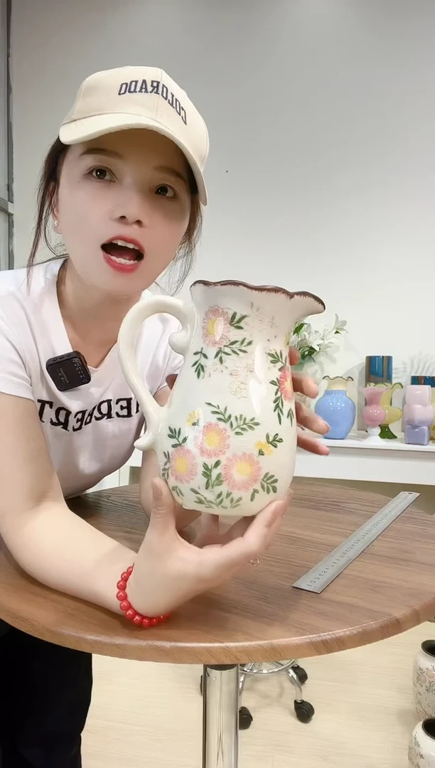 粉菊21 B陶瓷花瓶