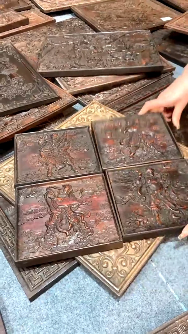 【闪购商品】木A紫檀雕刻板一物一拍以直播间为准