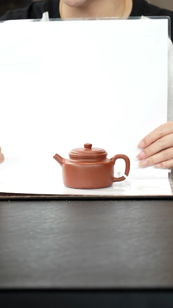茶壶紫砂红降坡德钟壶150cc