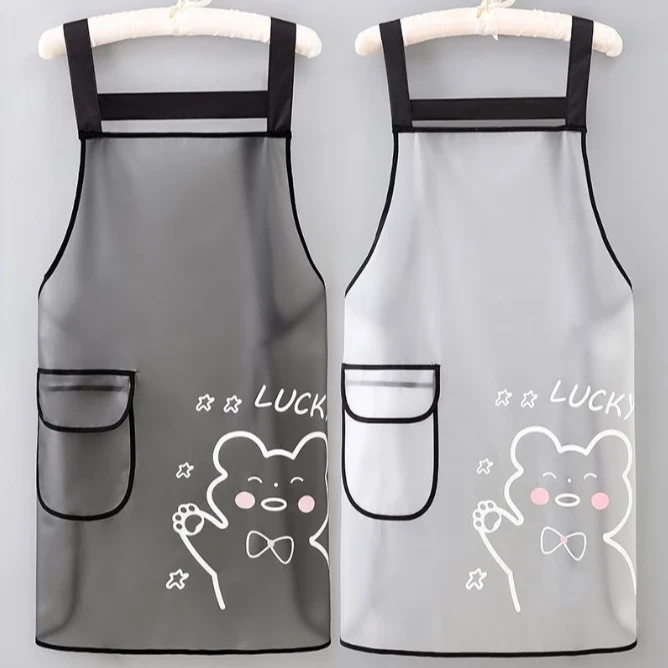 【防水防油】厨房新款韩版无袖防水防油围裙围腰餐饮水产做饭免洗