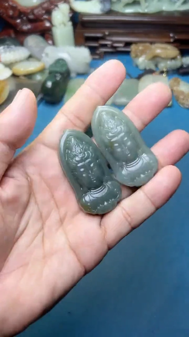 和田玉未镶嵌挂件2