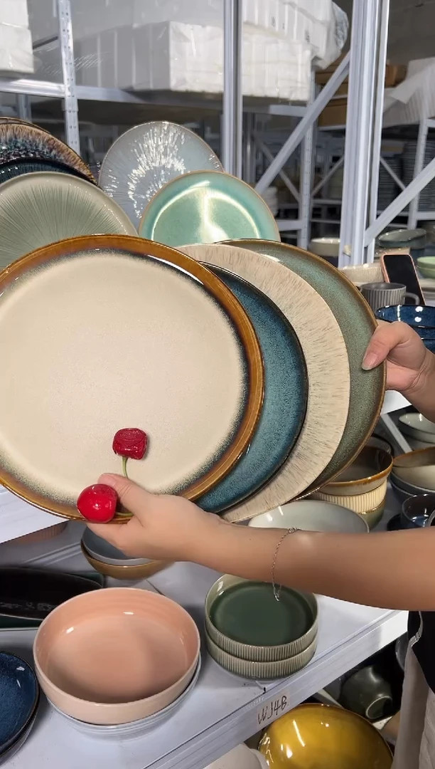 陶瓷外贸尾货瑕疵满20包邮X4大盘