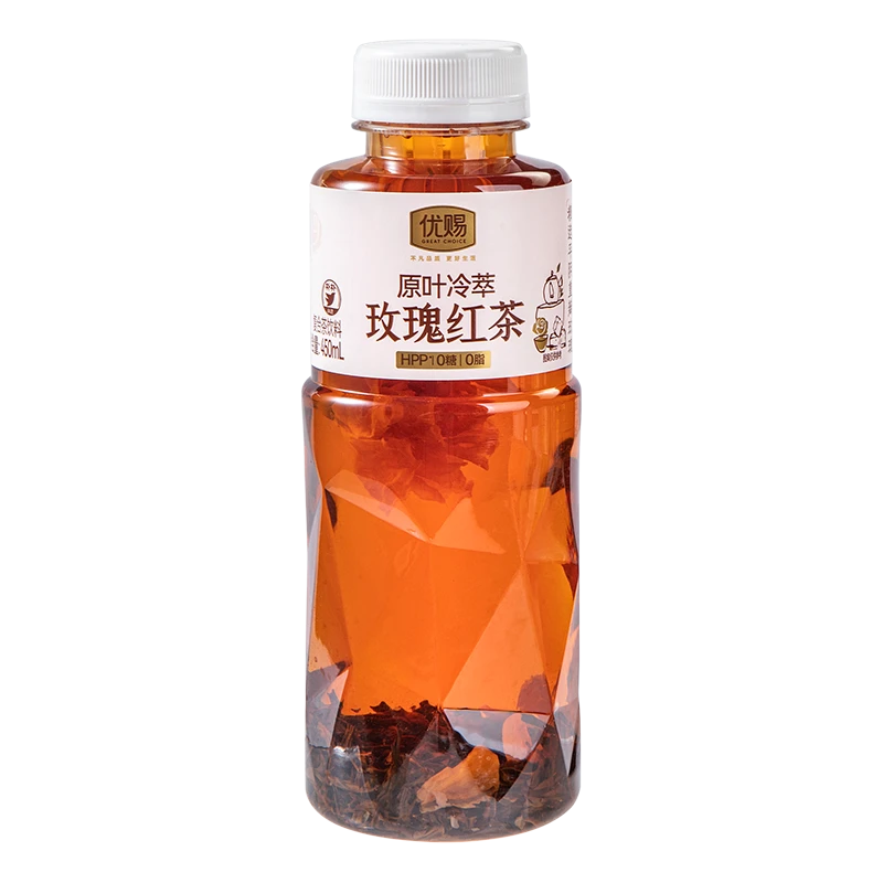 优赐HPP原叶冷萃玫瑰红茶450ml