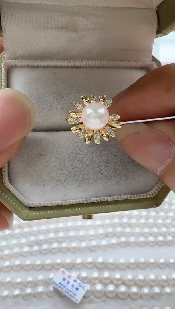 【闪购商品】海水珍珠戒指未镶嵌非基地发货不带证书