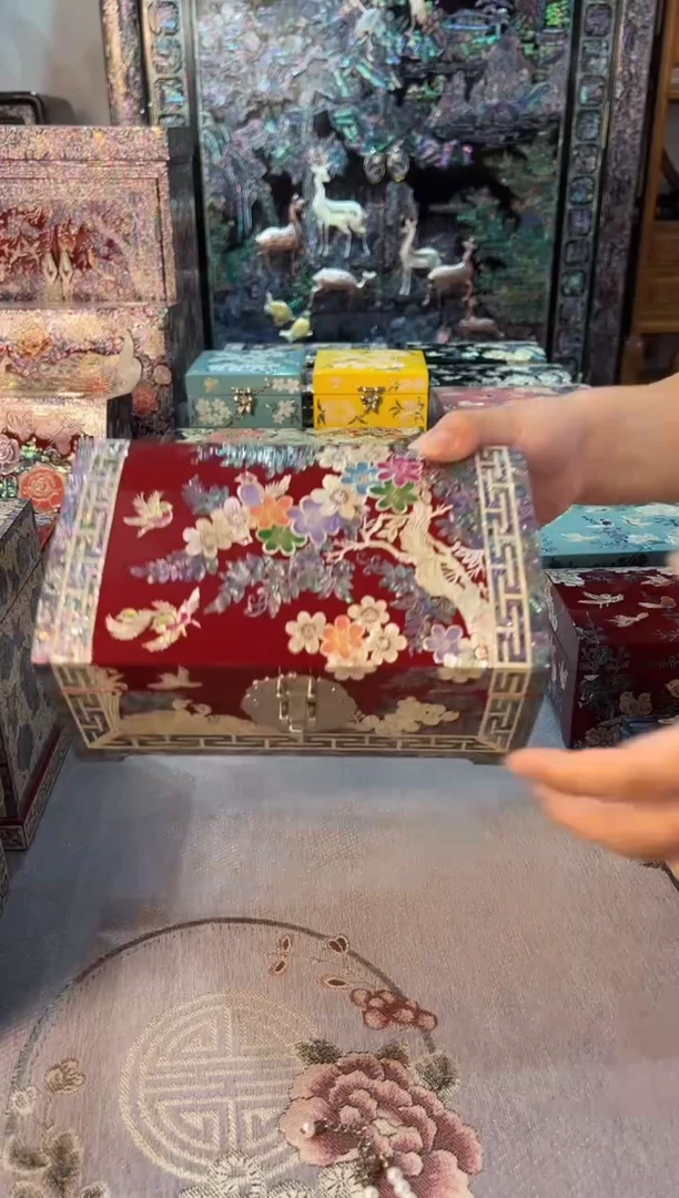 大号喜鹊登枝绒布底·弘贝雅螺钿漆器文化馆