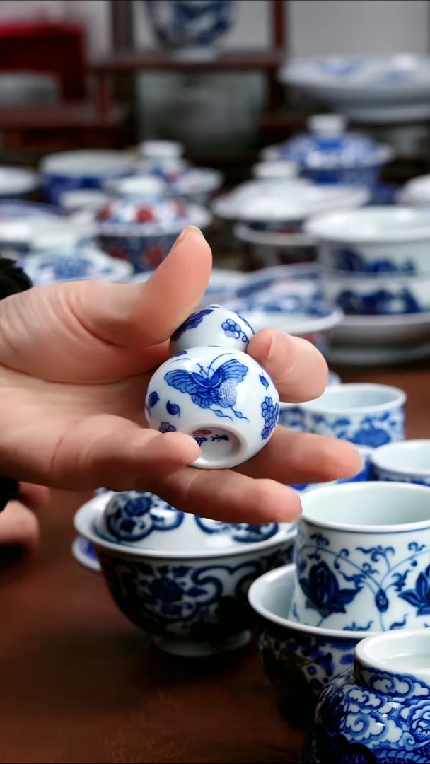 景德镇高端茶器景德镇墨奈纯手工手绘高端茶器
