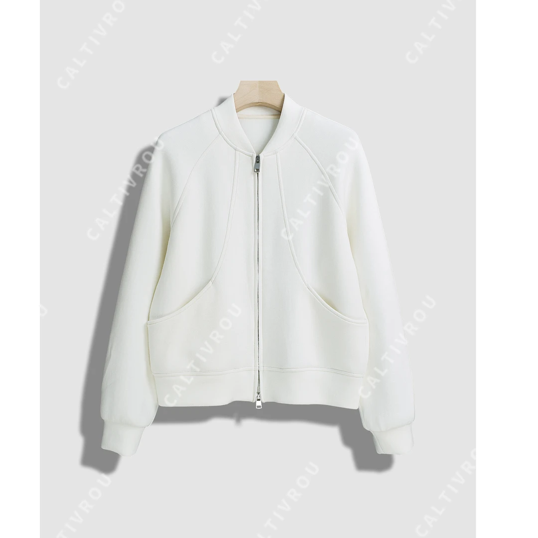 【荣荣】锦绣未央~棒球服纯色开衫外套-Y14630