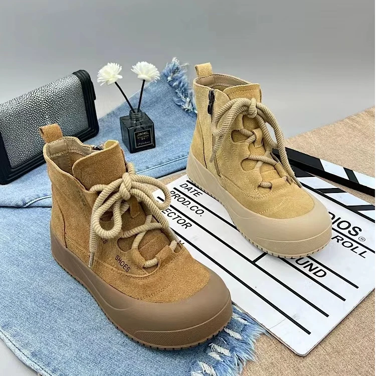 1L秋冬新款韩版通勤瘦瘦简约粗跟裸靴短靴1588-1(不加绒)