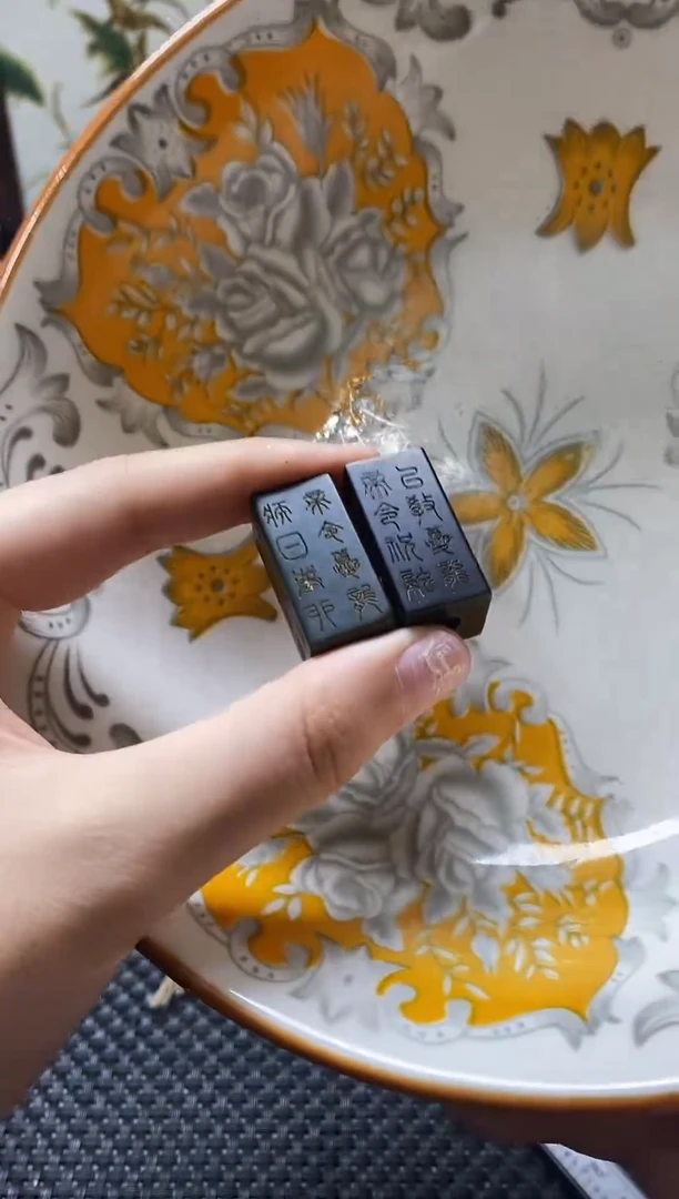 瓷片瓷片 瓷器 摆件 1对