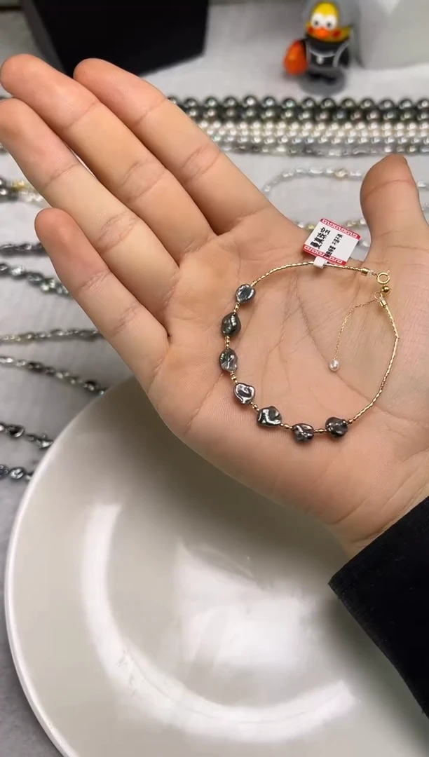 18K金镶嵌手绳海水珍珠珍珠