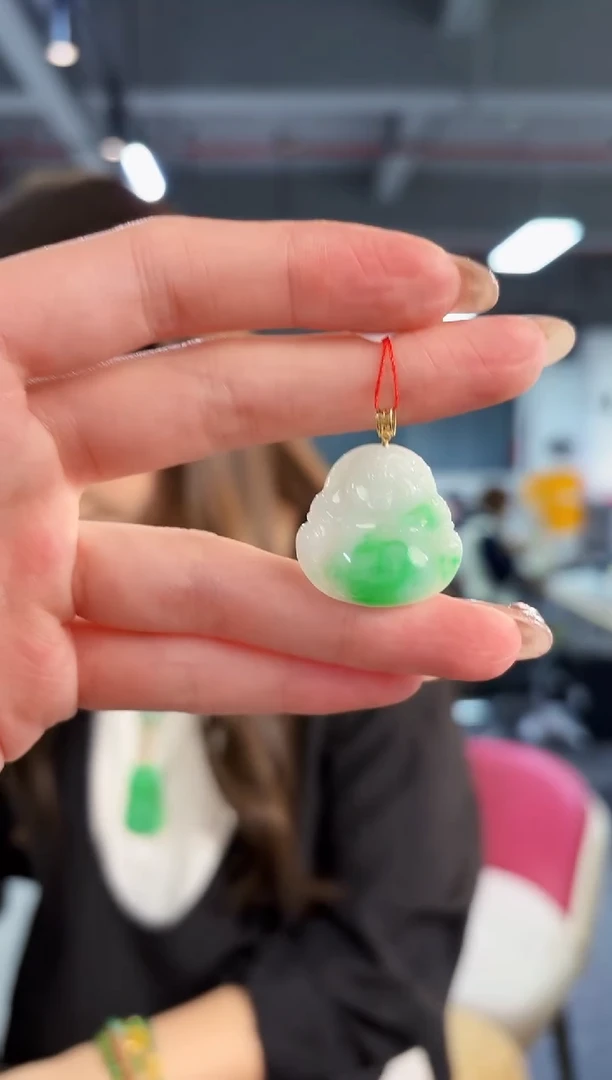 【闪购商品】翡翠颈饰18K金镶嵌缅料A货/支持复检/一件