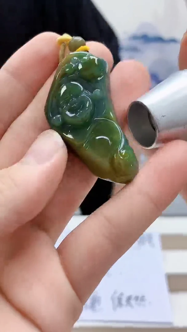 未镶嵌定制翡翠5145bb-毛货挂件10