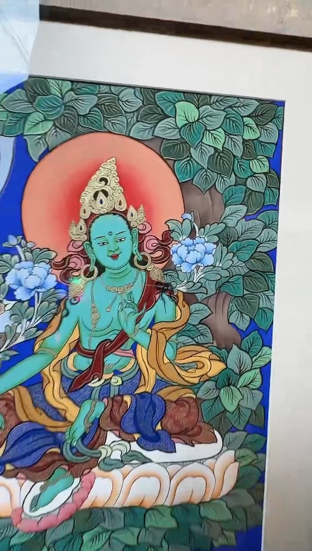 吊坠绿妈妈---热贡纯手绘
