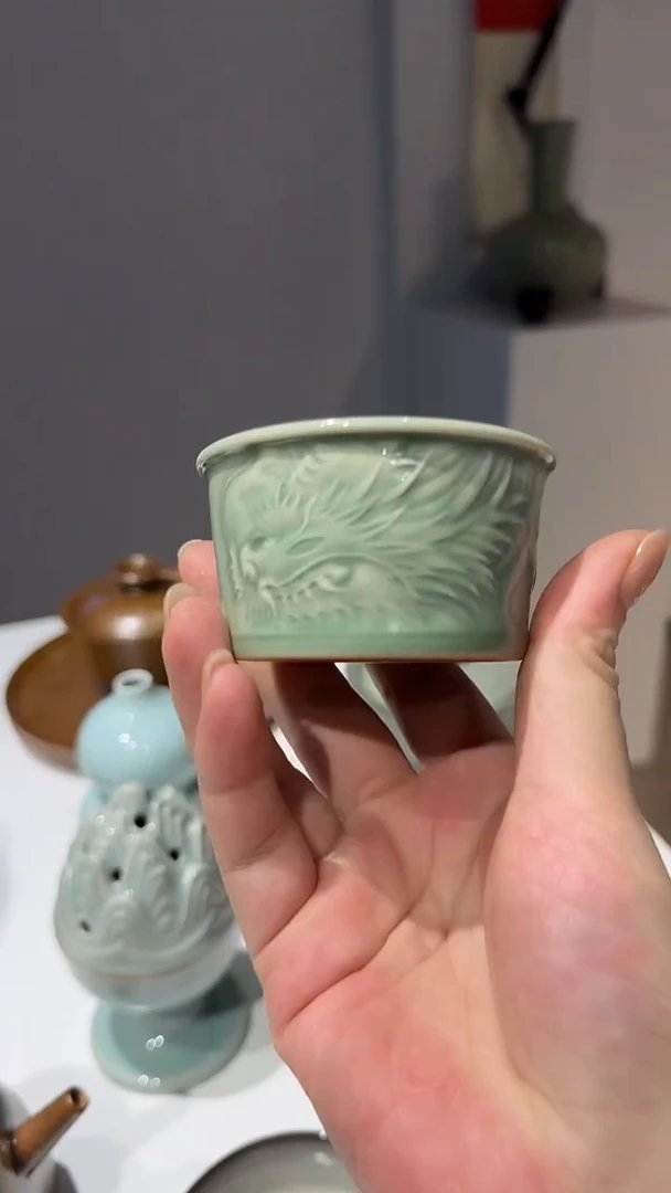 青瓷手工茶器包邮