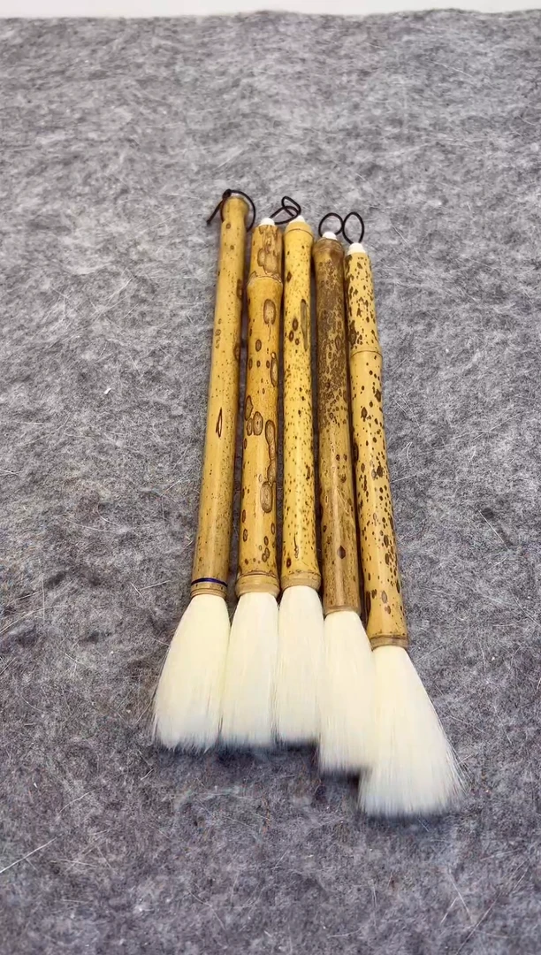 出锋5.5cm 羊毫毛笔 1支 老梅鹿笔杆