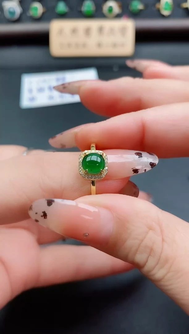 银S925镶嵌戒指翡翠2121