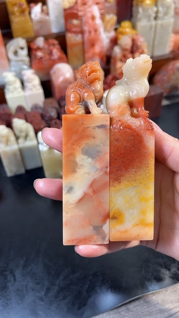 老挝石印石2个印章