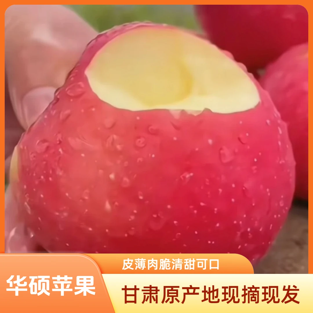 冉样正宗甘肃庆阳2025年头茬早熟”华硕苹果“现摘皮薄脆甜爽口