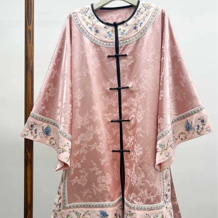 【十三郎】2025春夏新款国风刺绣中襟外套240035