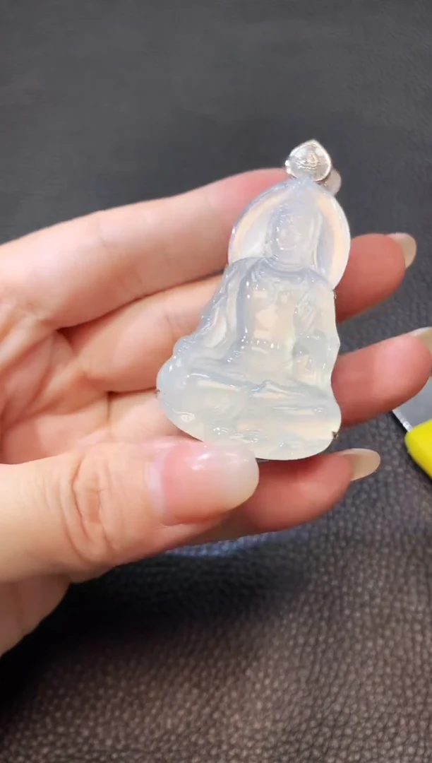 翡翠18K金镶嵌吊坠(不含链)D109