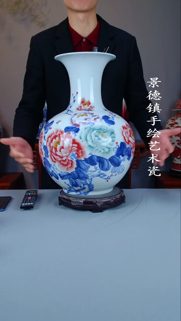 摆件陶瓷景德镇手工手绘陶瓷摆件36