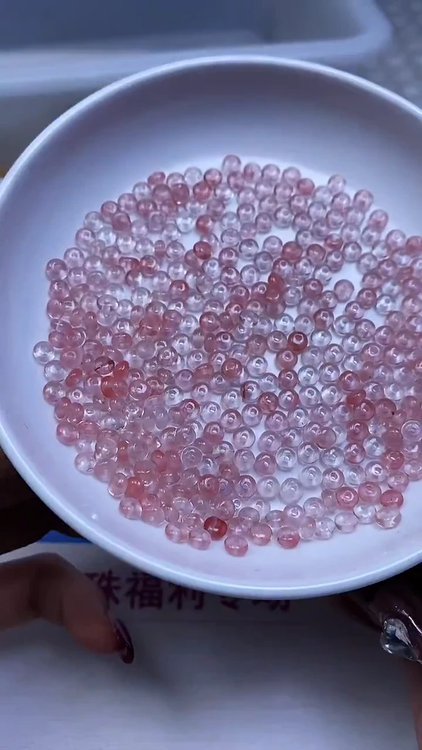 未镶嵌珠宝半成品水晶B1045 西瓜晶2*4mm100颗8元