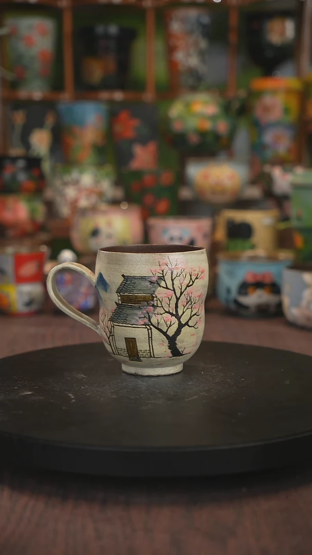 紫砂油画手绘釉下彩