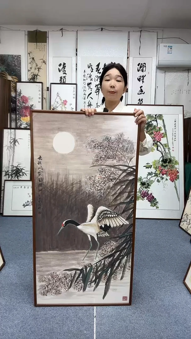 国画63*123实木画框京东包邮手绘