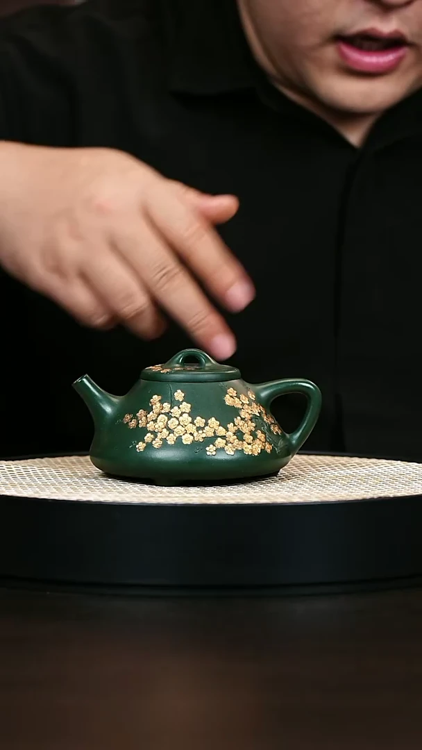 茶壶紫砂石瓢 绿泥