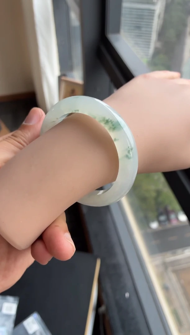 未镶嵌手镯翡翠56号53.7*11*9.5正圈