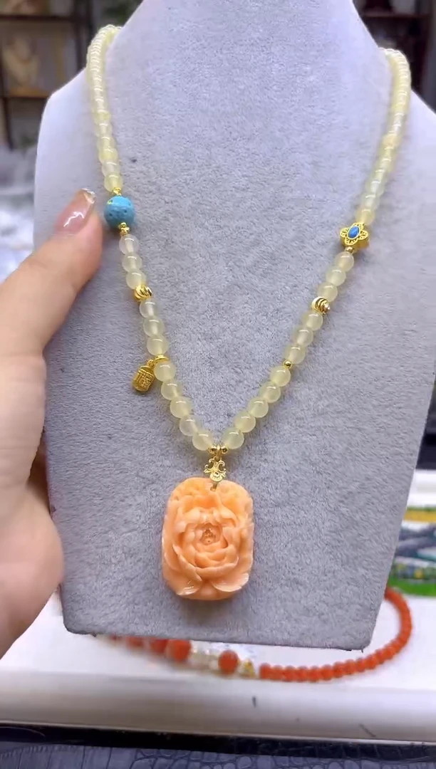 和田玉未镶嵌毛衣链DIY款M778