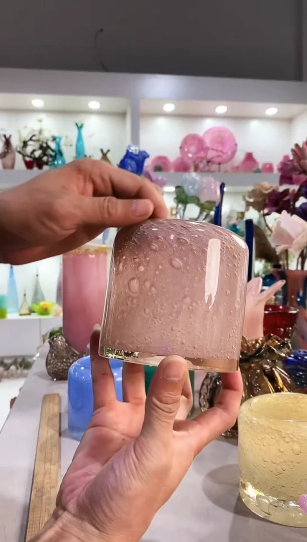 慕忆家手作琉璃花瓶瑕疵