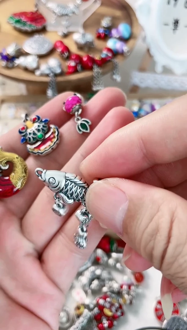 吊坠足银无小鱼吊坠